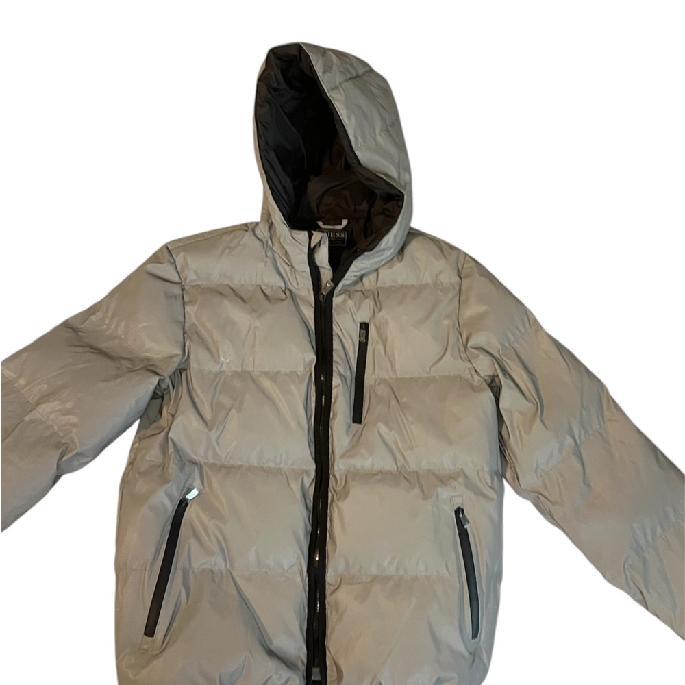 Guess Silver Puffer Jacket